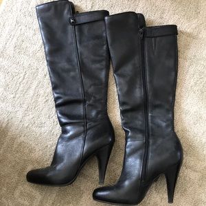 Aldo  knee high faux leather boots with heel